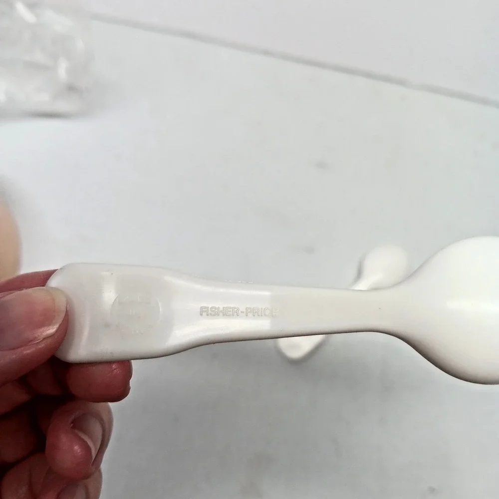 Fisher Price Toy Spoons Vintage White Plastic Doll Accessories Replacement‎ 2pc